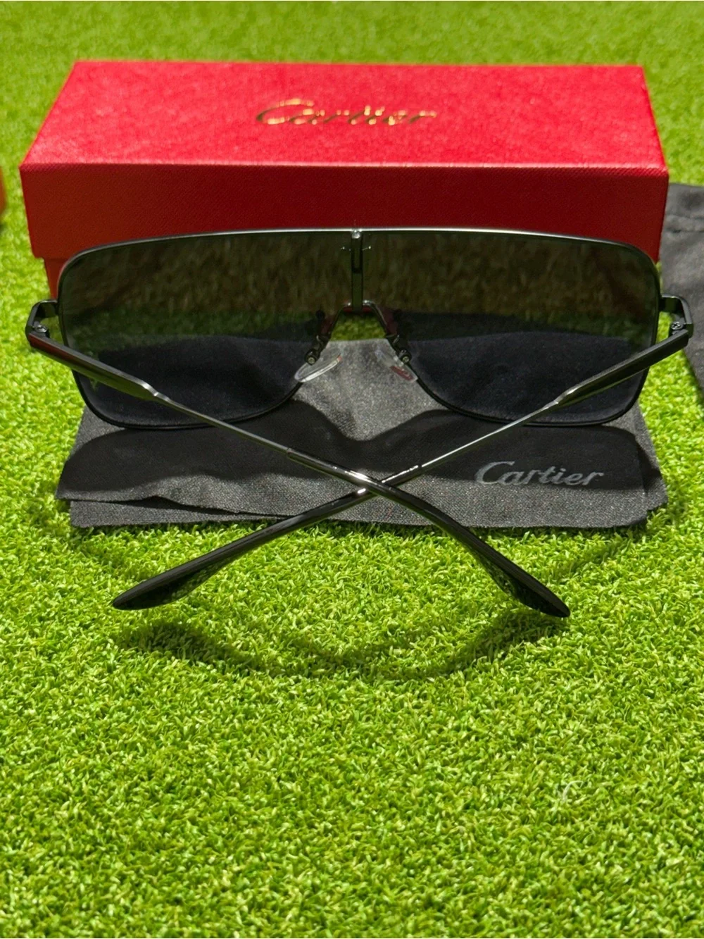 Cartier Black Sunglasses with Black accents
